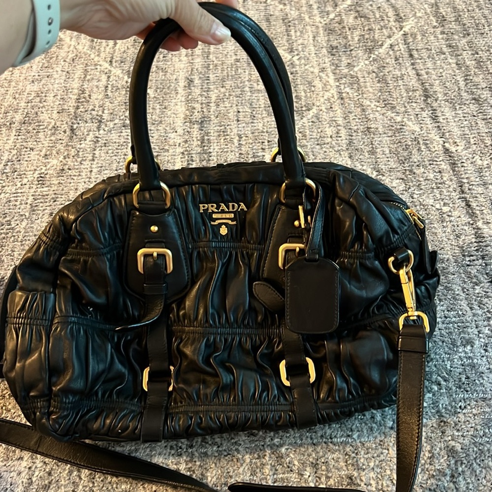 Prada Logo Leather Bag